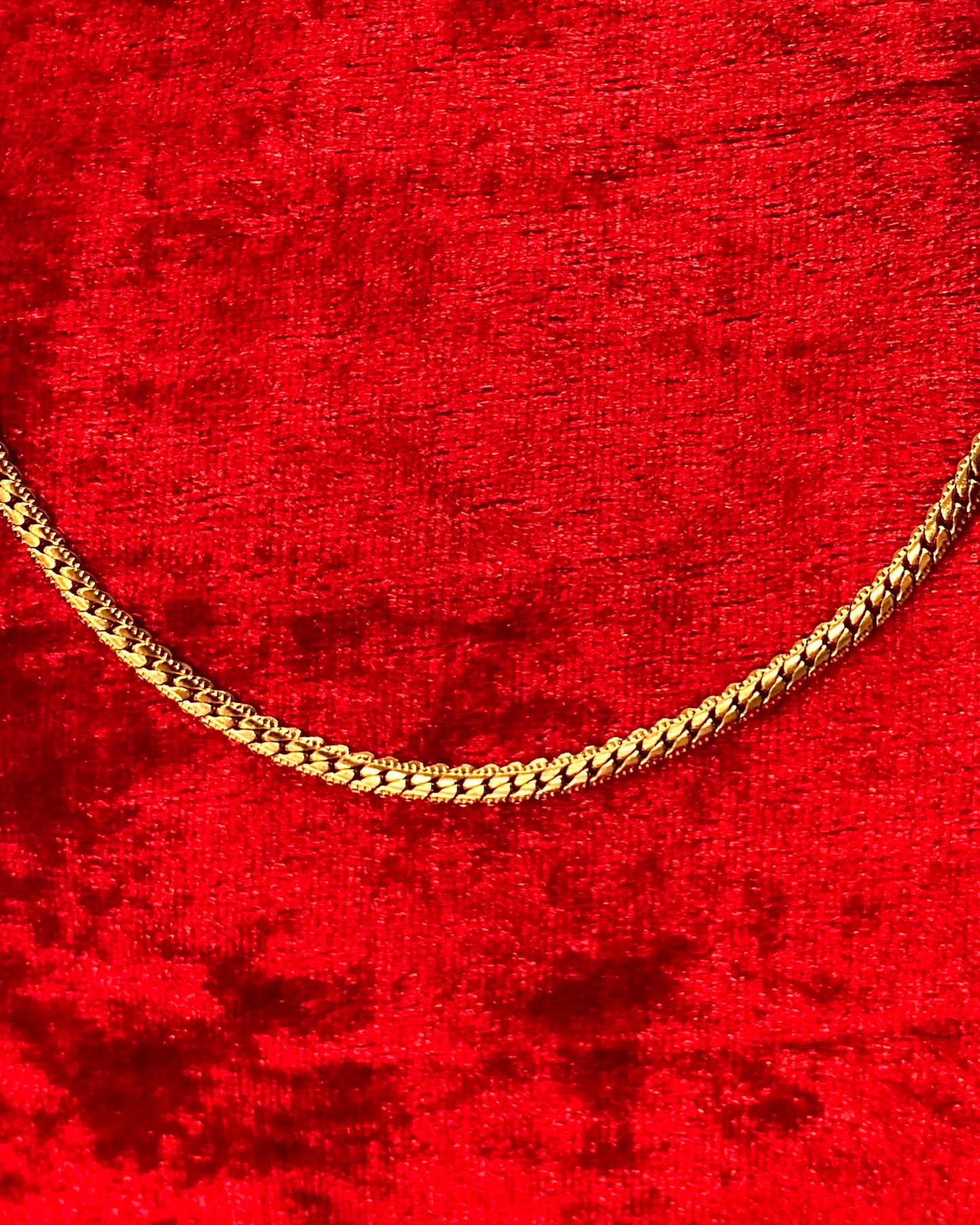 Flat Cuban Link Chain – Gold Necklace (3mm, 5mm)18K Gold-Plated Stainless Steel