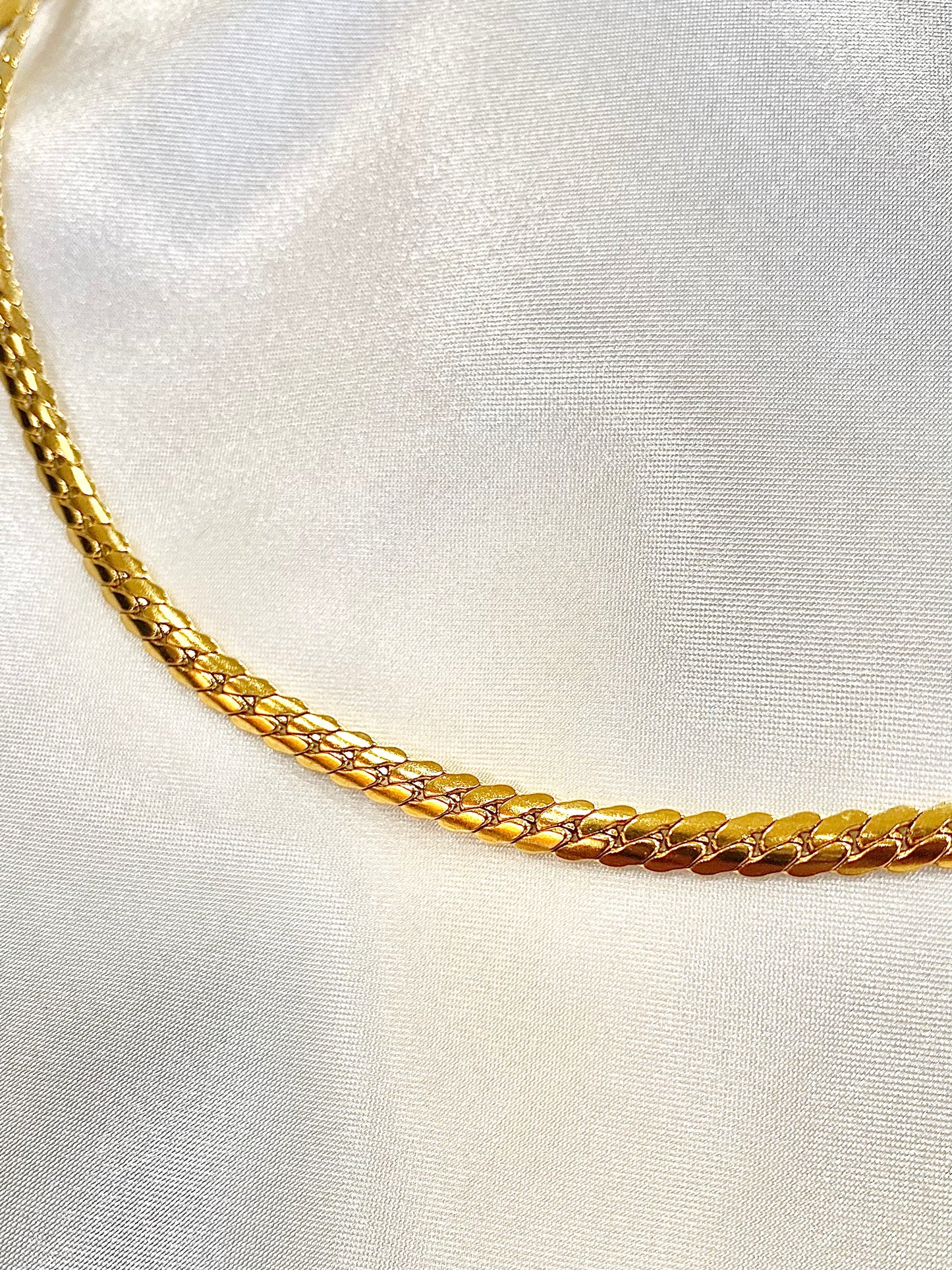 Flat Cuban Link Chain – Gold Necklace (3mm, 5mm)18K Gold-Plated Stainless Steel