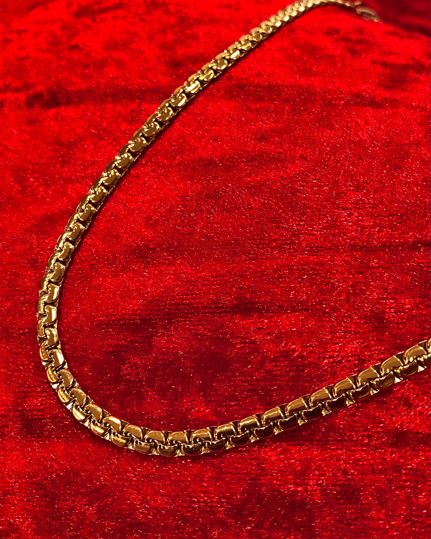 Chelsea Flat Box Chain – Gold Necklace (2mm, 3mm, 4mm)