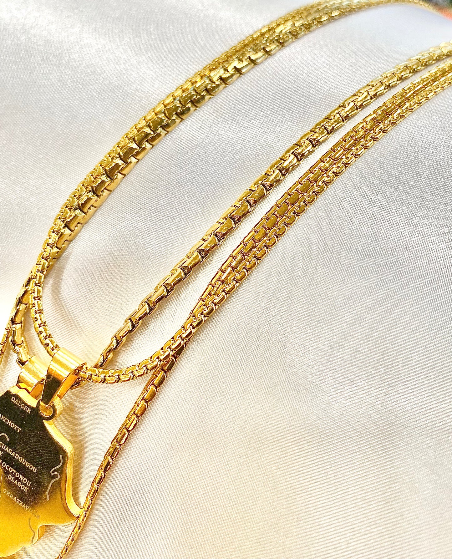 Chelsea Flat Box Chain – Gold Necklace (2mm, 3mm, 4mm)