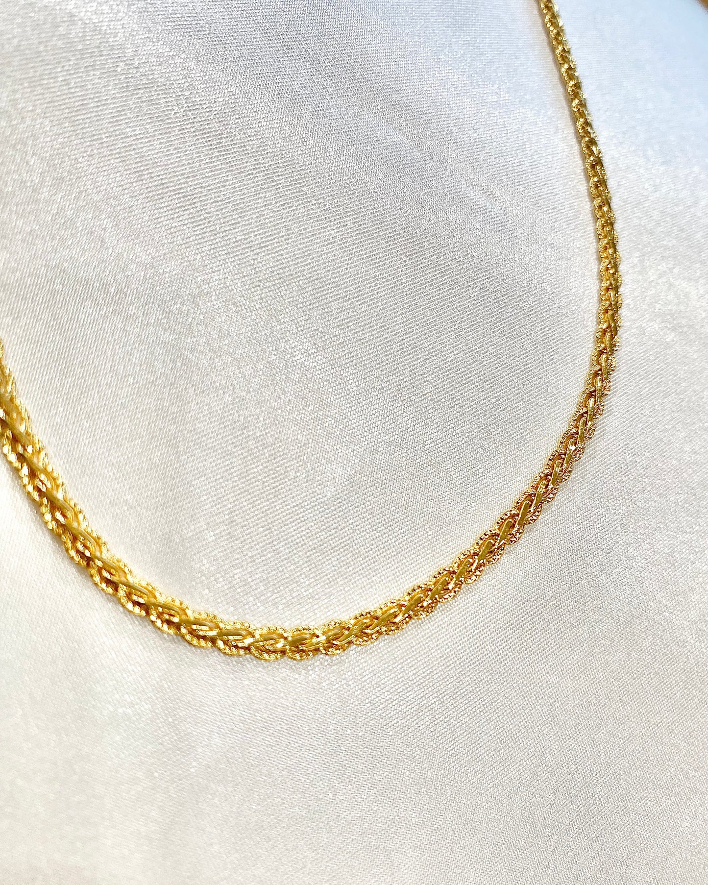Rope Choker Necklace- 3mm Gold Chain |16inches