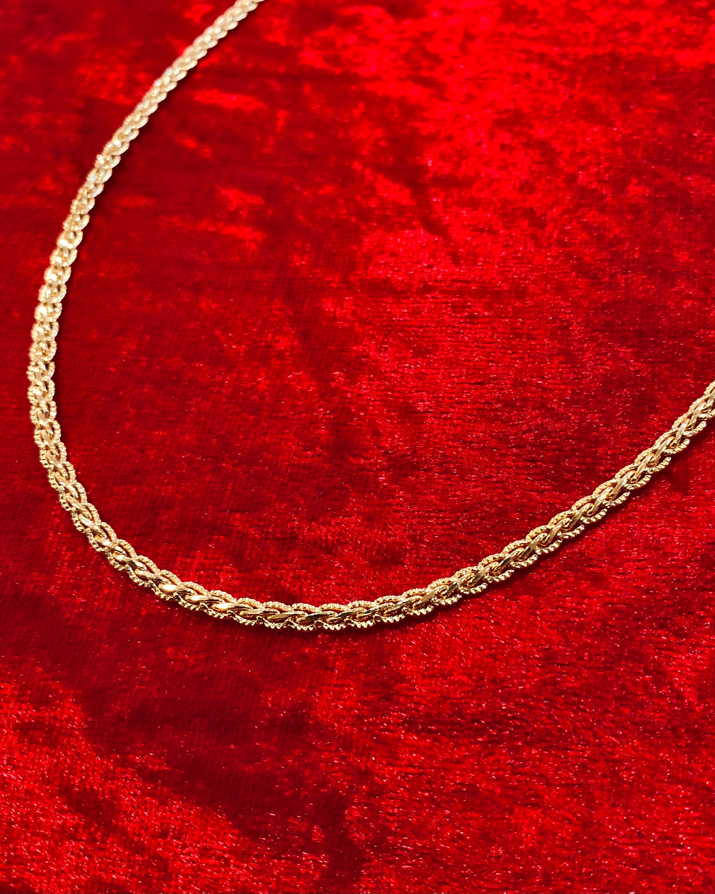 Rope Choker Necklace- 3mm Gold Chain |16inches