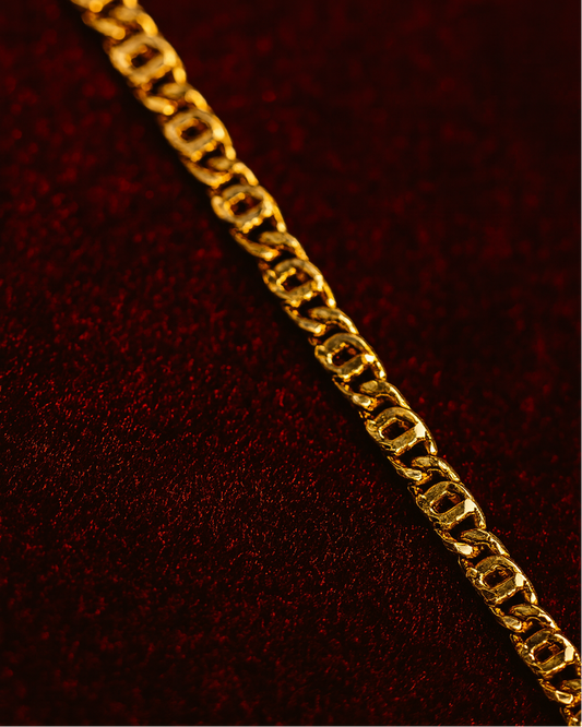 Flat Curb Chain - 2mm Gold Choker Necklace |17inches