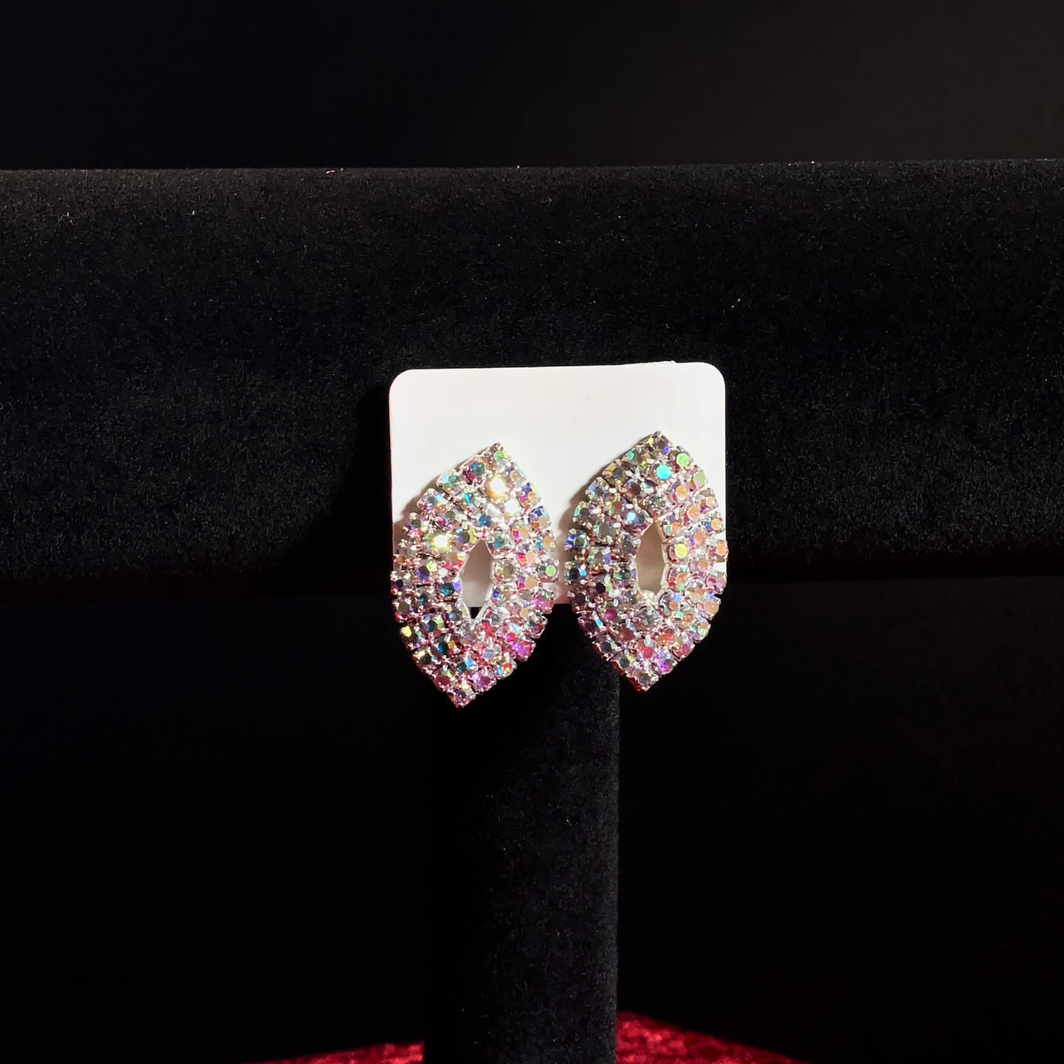 Marquise Crystal Clip on Earrings