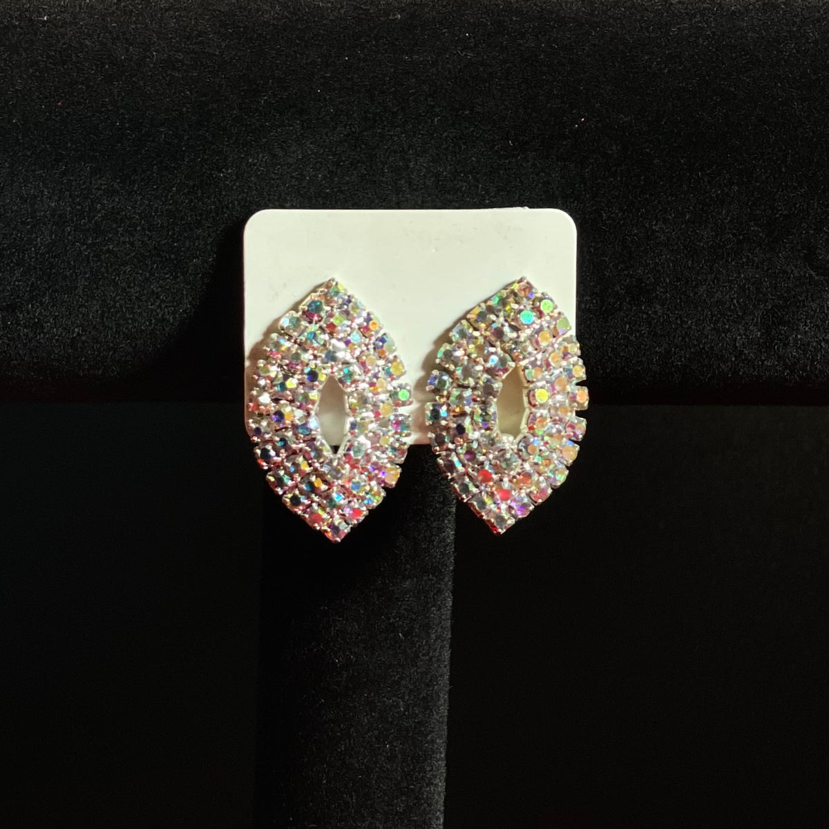 Marquise Crystal Clip on Earrings