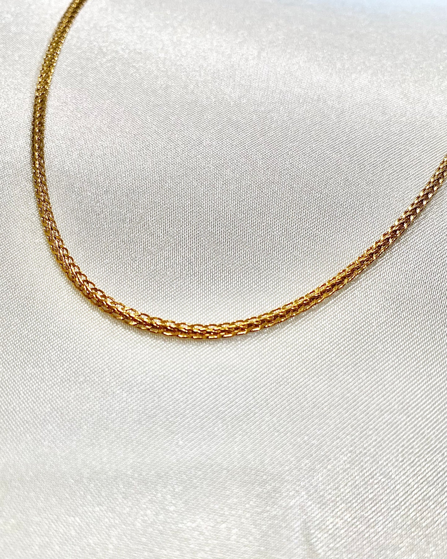 Wheat Chain Necklace – 18K Gold-Plated, 2mm | 23"