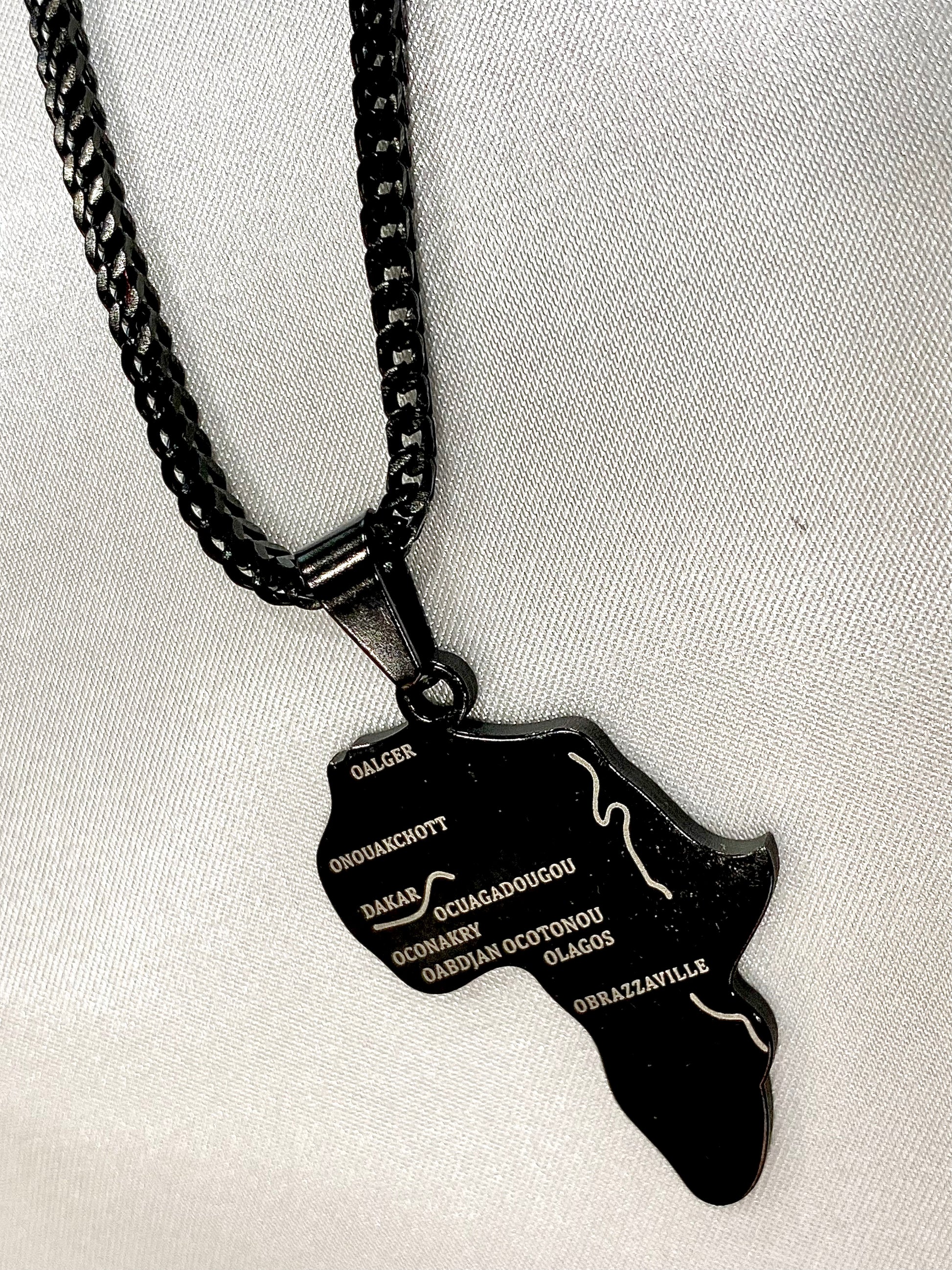 Twin Curb Cuban Link Chain - 3mm Black Necklace | 23inches  Stainless Steel 