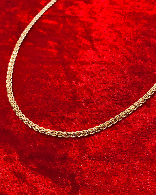 Rope Choker Necklace- 3mm Gold Chain |16inches
