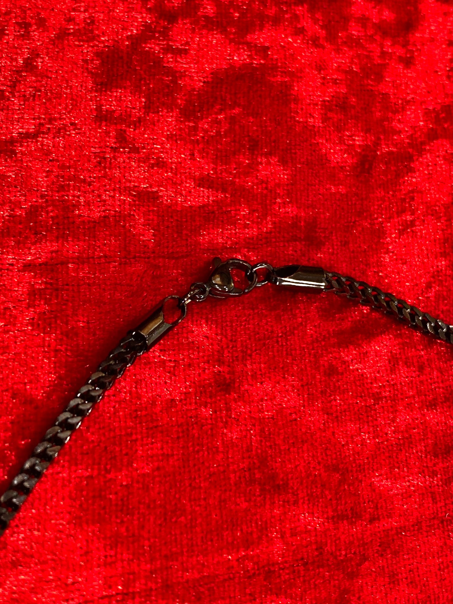 Twin Curb Cuban Link Chain - 3mm Black Necklace | 23inches  Stainless Steel 