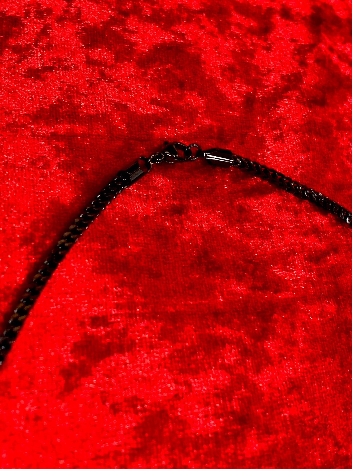 Twin Curb Cuban Link Chain - 3mm Black Necklace | 23inches  Stainless Steel 