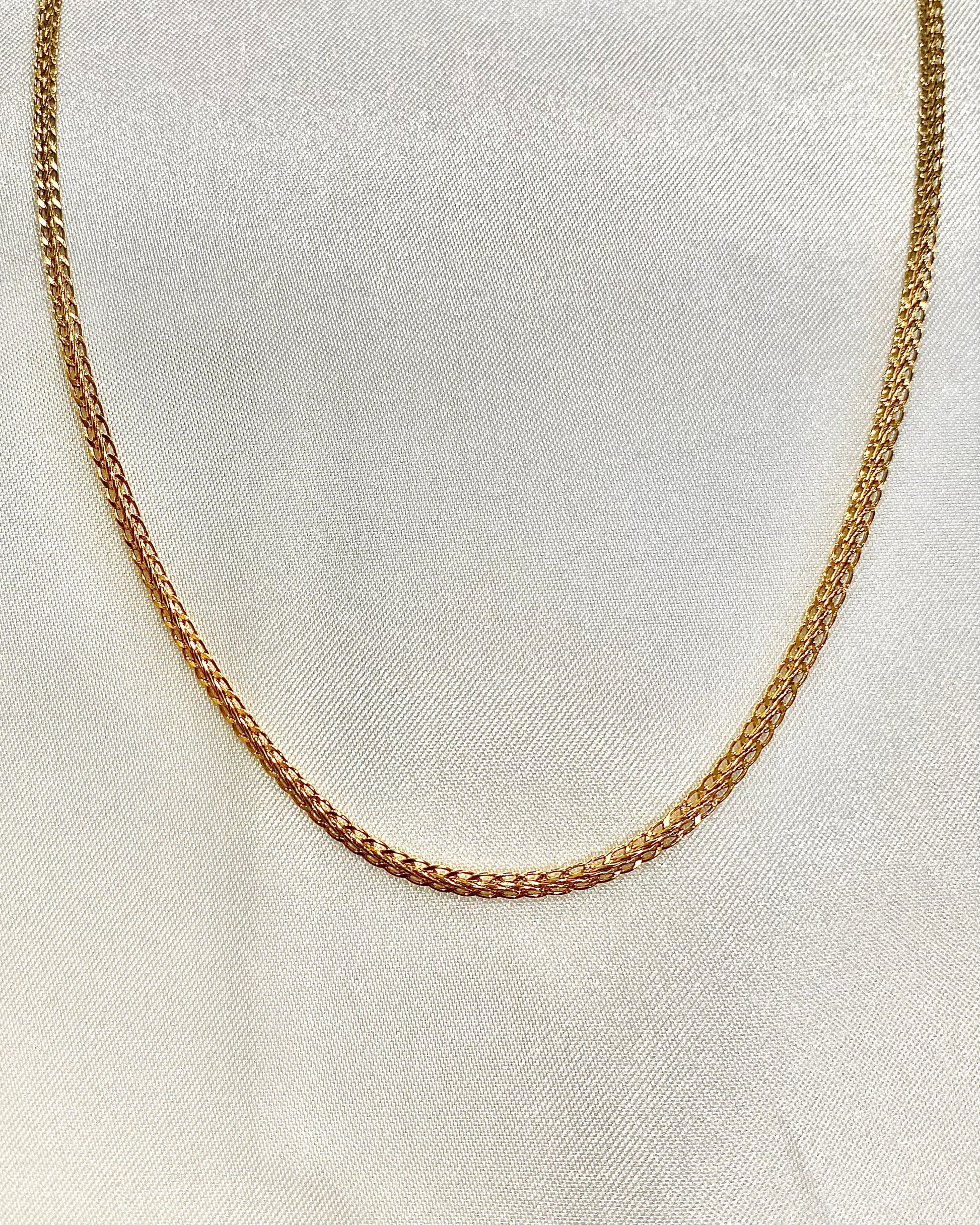 Wheat Chain Necklace – 18K Gold-Plated, 2mm | 23"