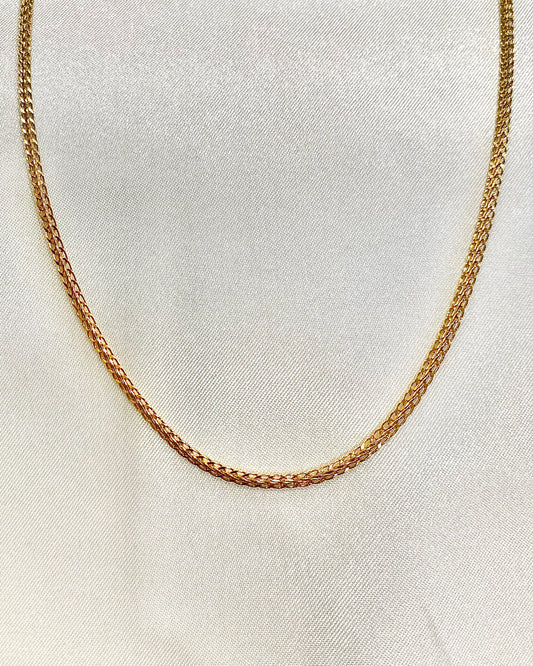 Wheat Chain Necklace – 18K Gold-Plated, 2mm | 23"