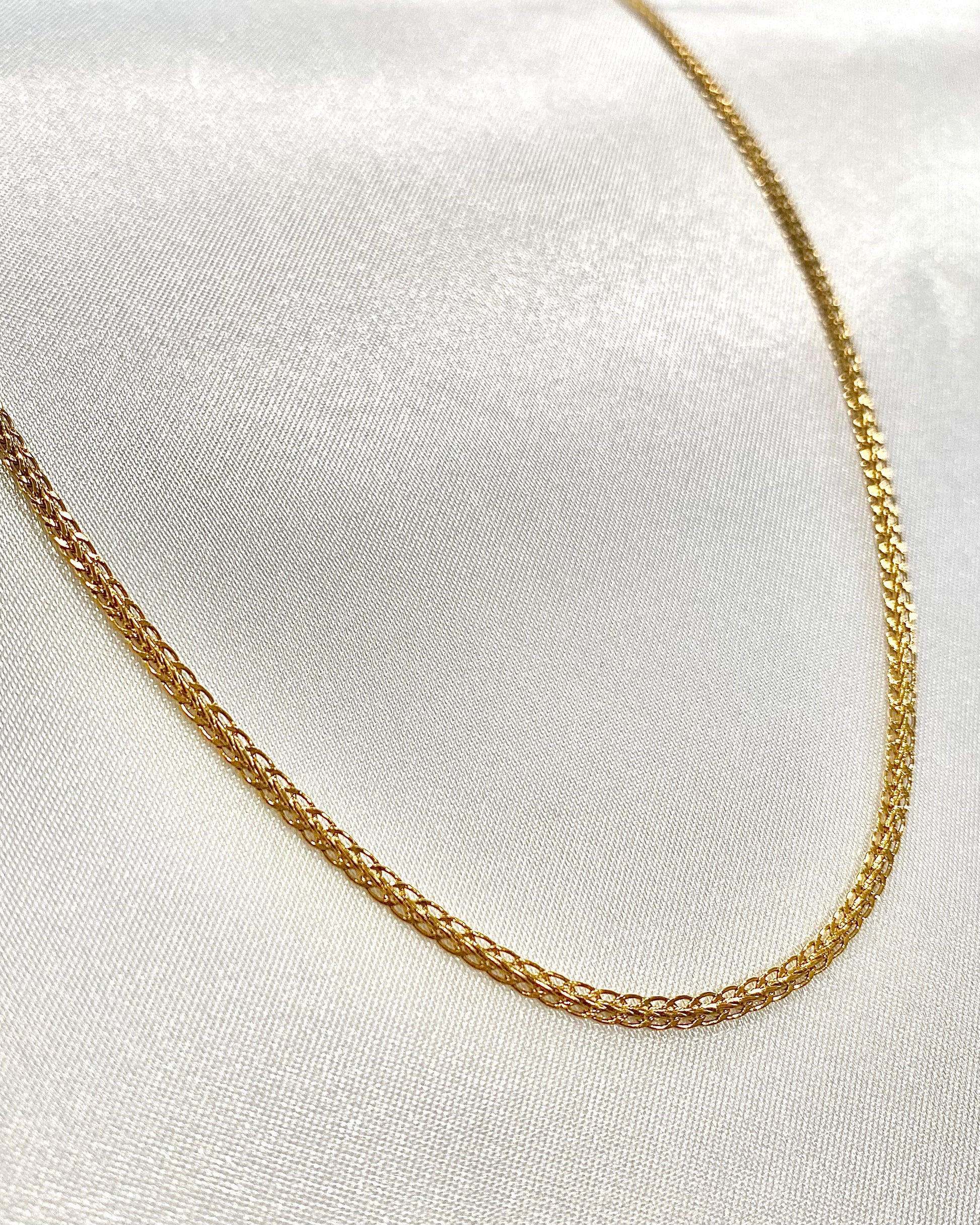 Wheat Chain Necklace – 18K Gold-Plated, 2mm | 23"